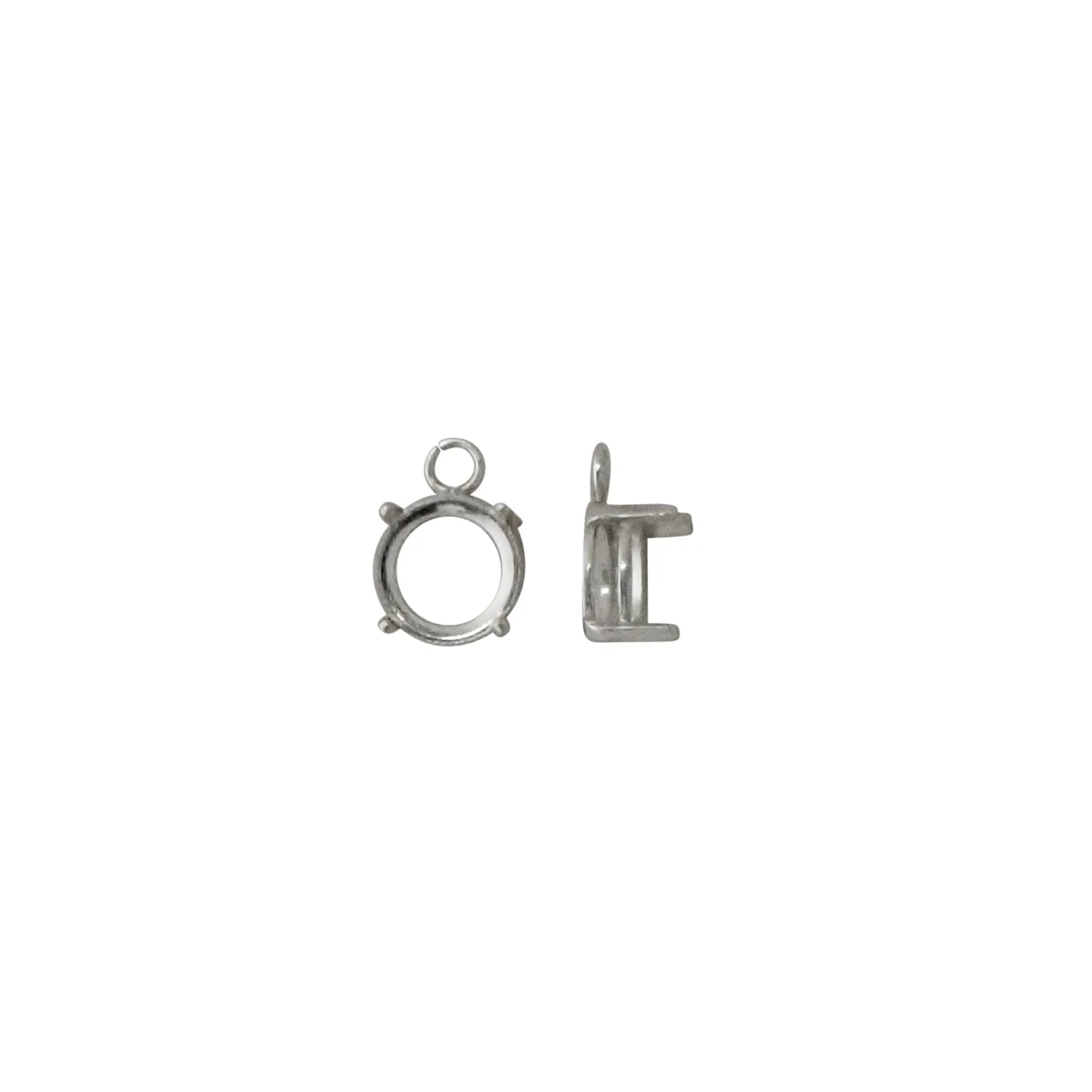 🔗 4 Claw Double Bezel Setting with Closed Jump Ring - ROUND