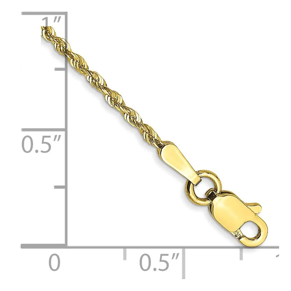 10k 1.5mm Extra-Light D/C Rope Chain Anklet