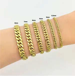 10K 18MM 8"H  MIAMI CUBAN BRACELET