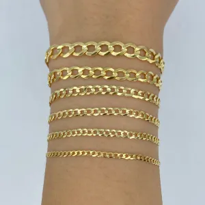 10K Flat Cuban Link Anklet