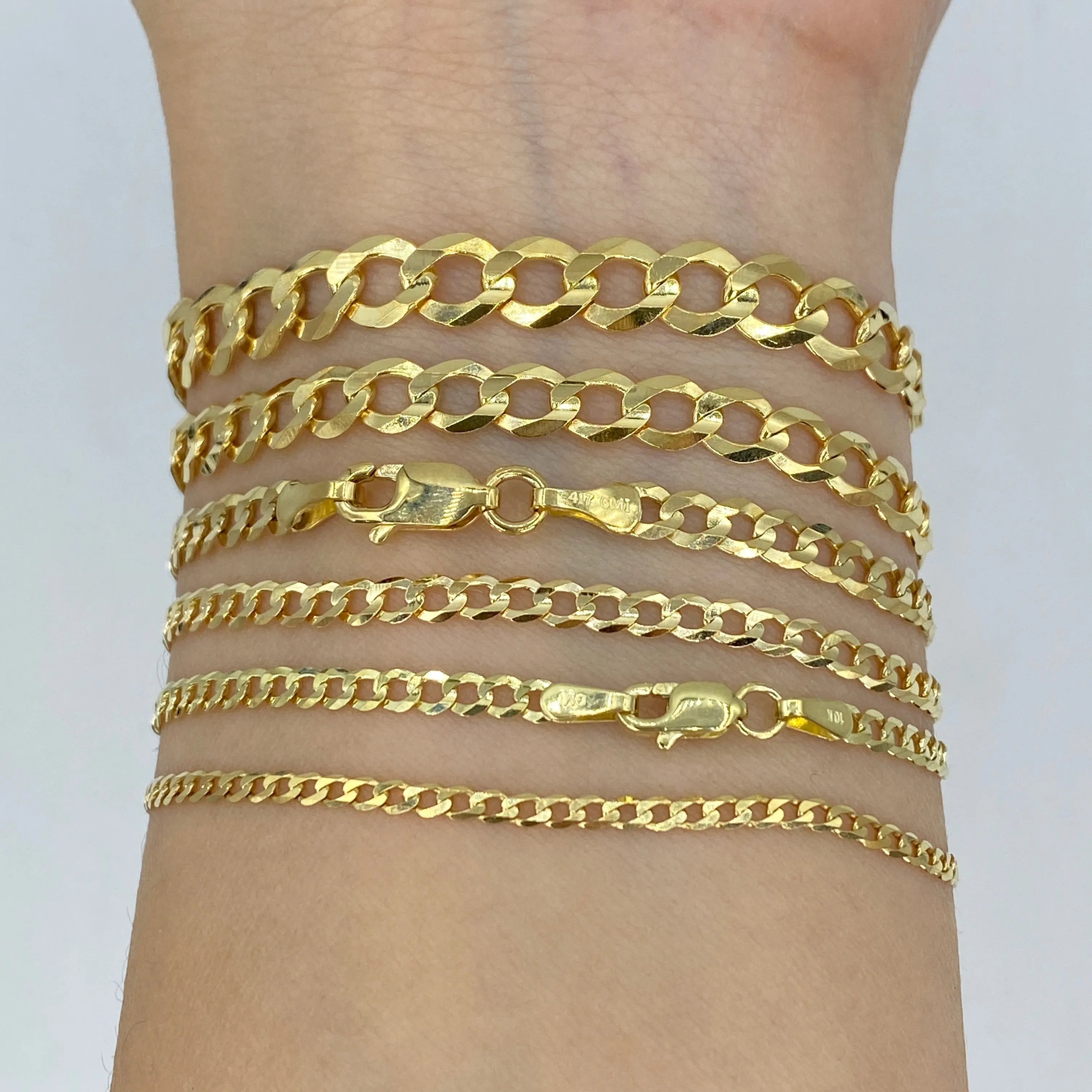 10K Flat Cuban Link Anklet