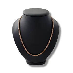 10K Rose Gold 22" Solid Rope Chain