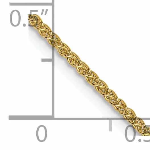 10k Yellow Gold 1.2mm Wheat Chain