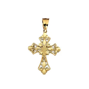 10K Yellow Gold 1.70 Grams  Cross Pendent