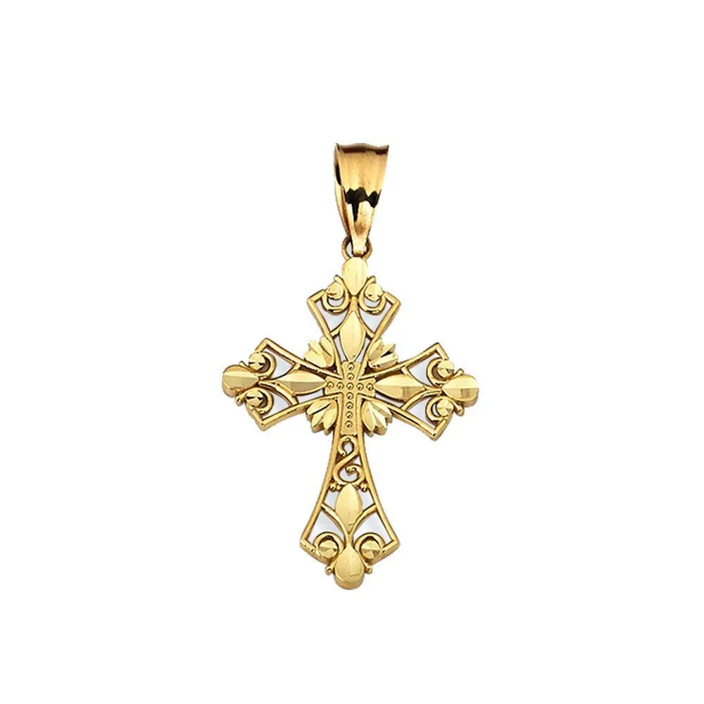 10K Yellow Gold 1.70 Grams  Cross Pendent