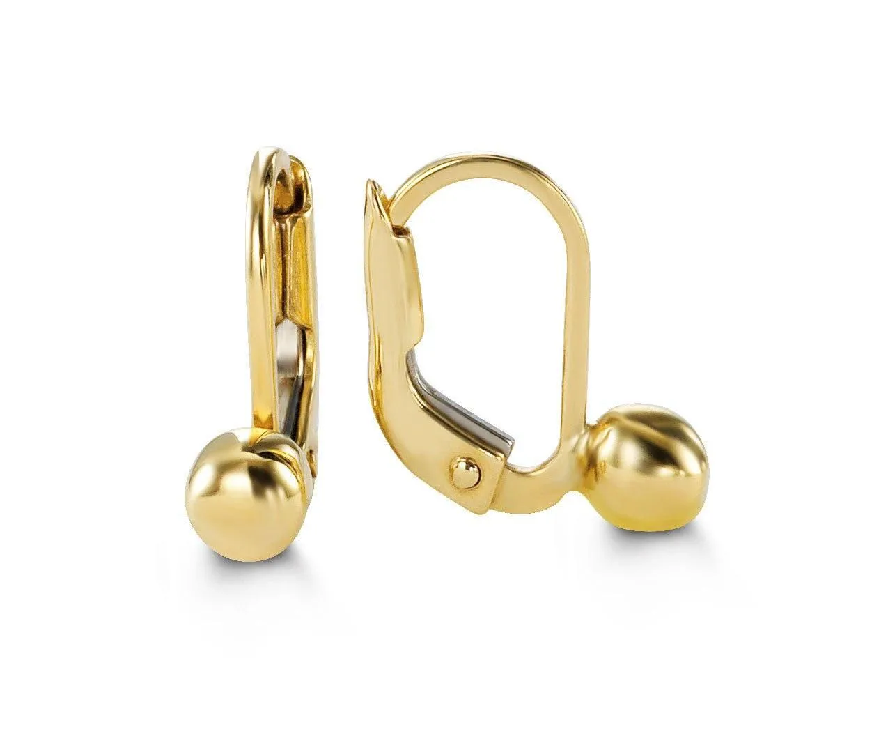 10k Yellow Gold Baby Balls Earrings