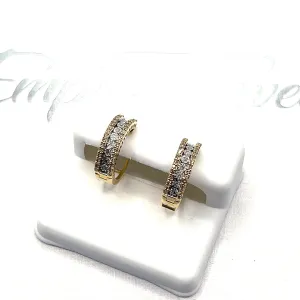 10KT DIAMOND HOOP EARRINGS