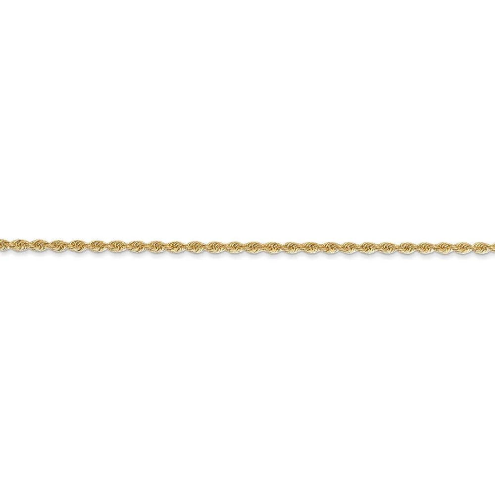 14k 1.50mm Classic Rope Anklet