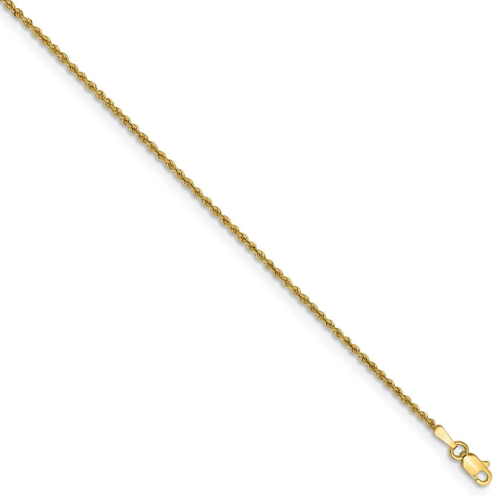 14k 1.50mm Classic Rope Anklet