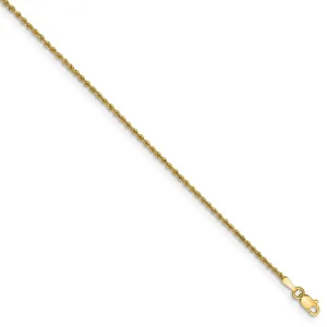14k 1.50mm Classic Rope Anklet