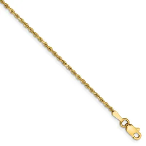 14k 1.50mm Diamond Cut Rope Anklet