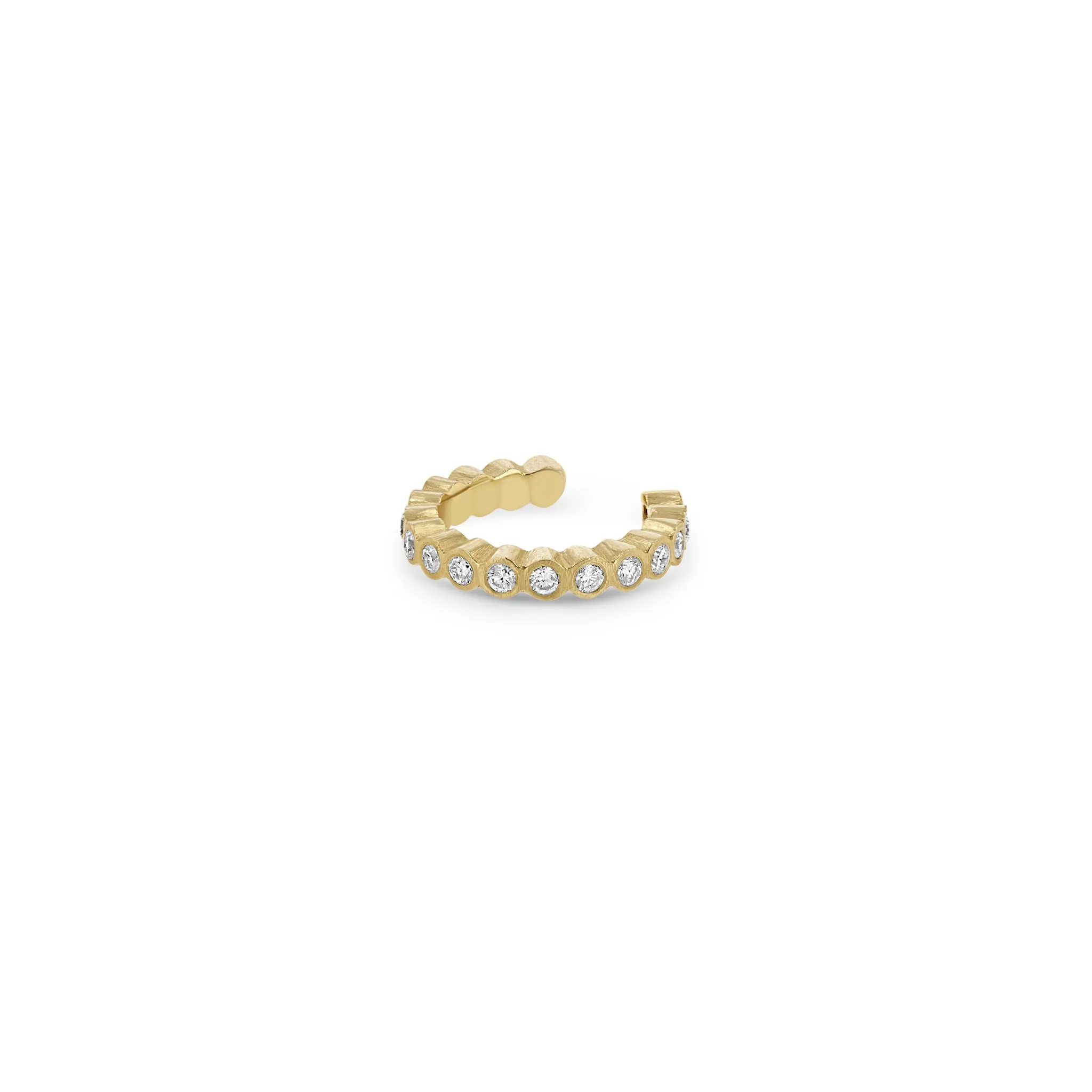 14k Diamond Bezel Eternity Ear Cuff