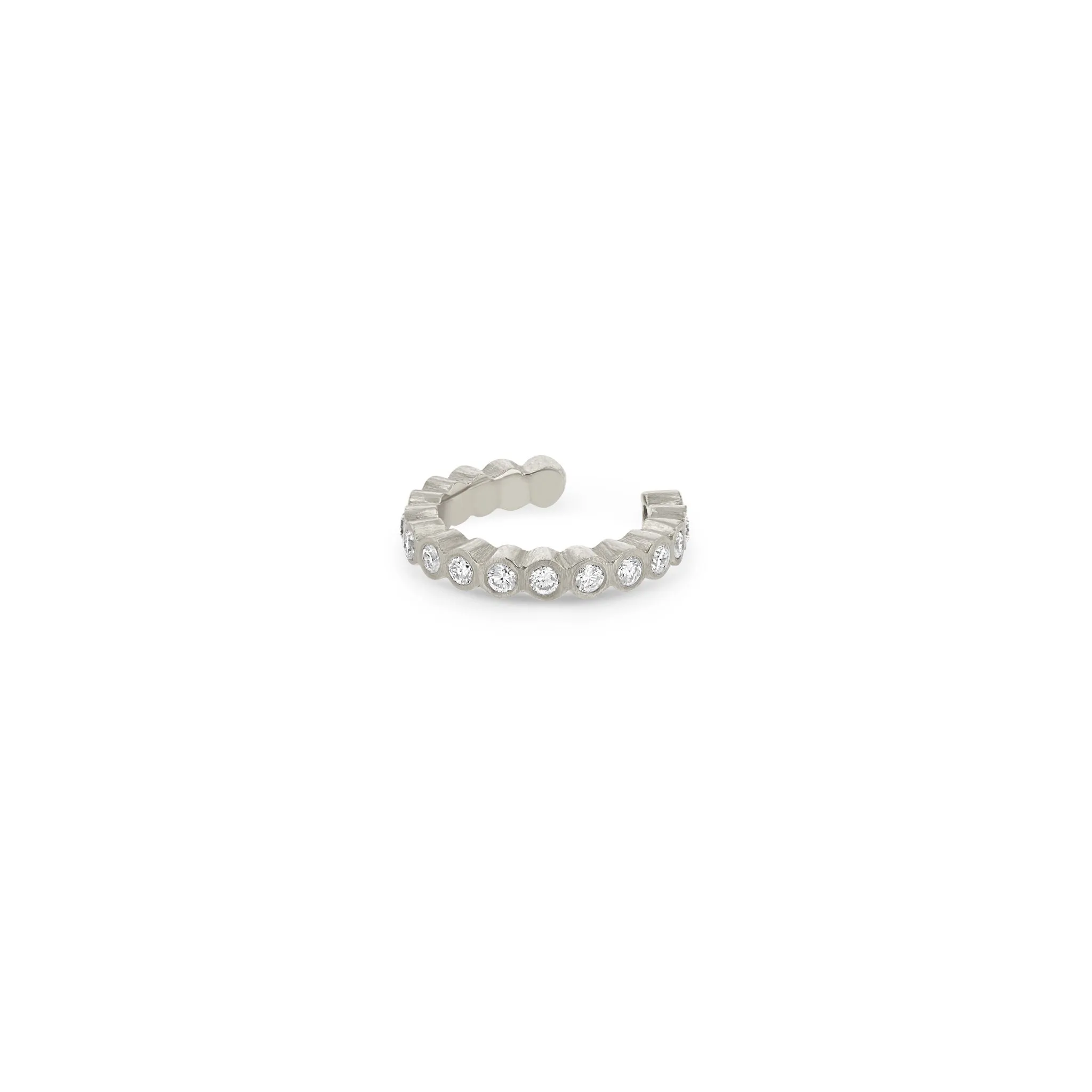 14k Diamond Bezel Eternity Ear Cuff