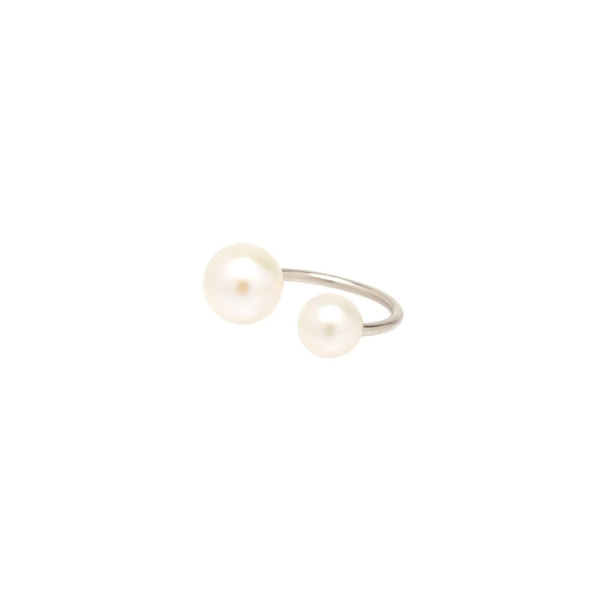 14k Double Pearl Ear Cuff