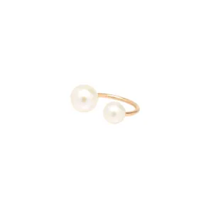 14k Double Pearl Ear Cuff