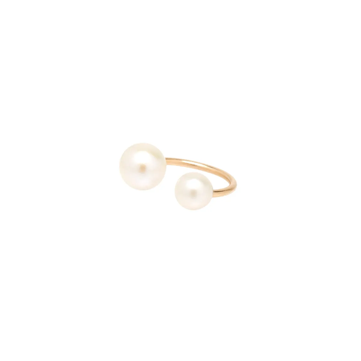 14k Double Pearl Ear Cuff