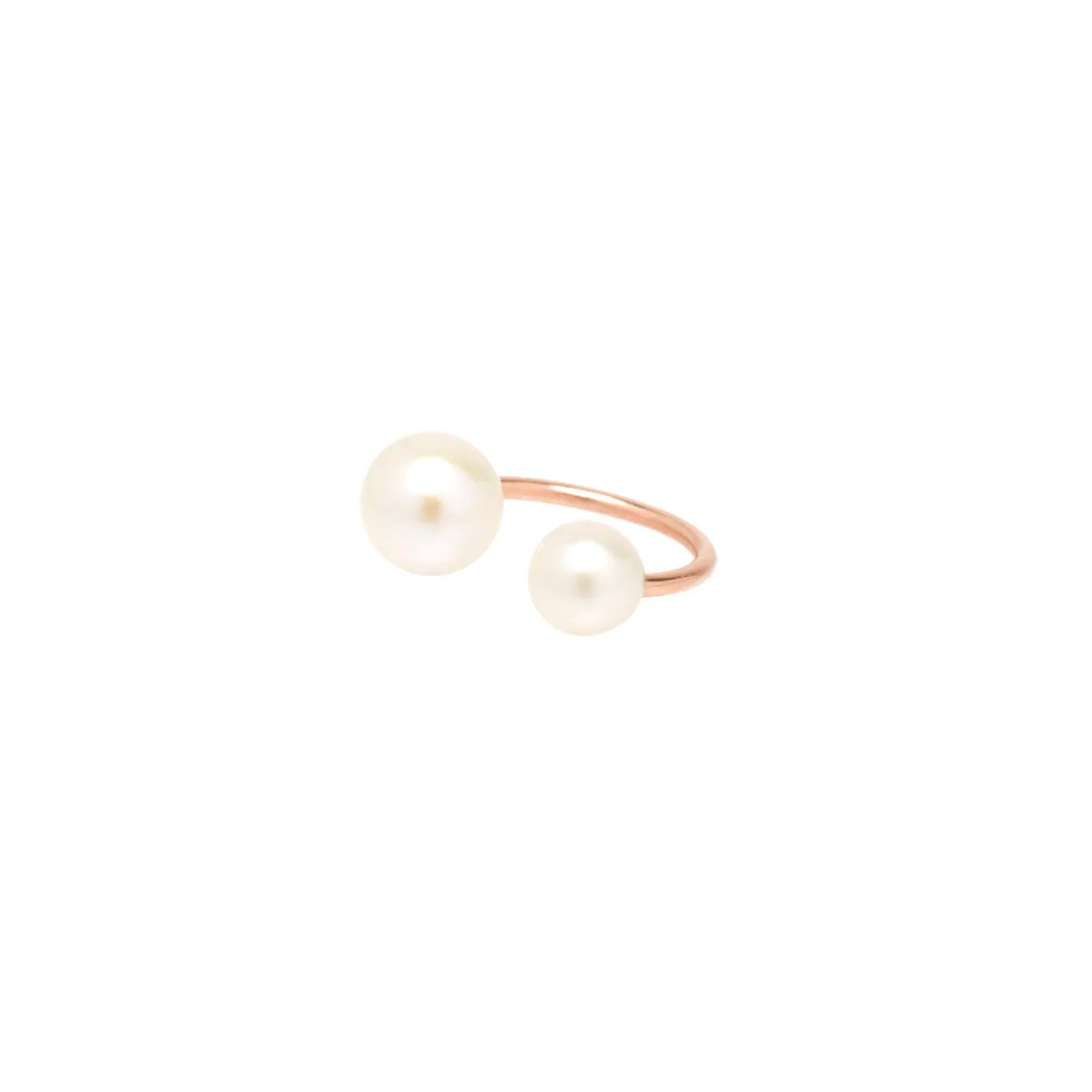 14k Double Pearl Ear Cuff