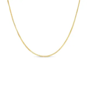 14k Gold Box Chain Necklace