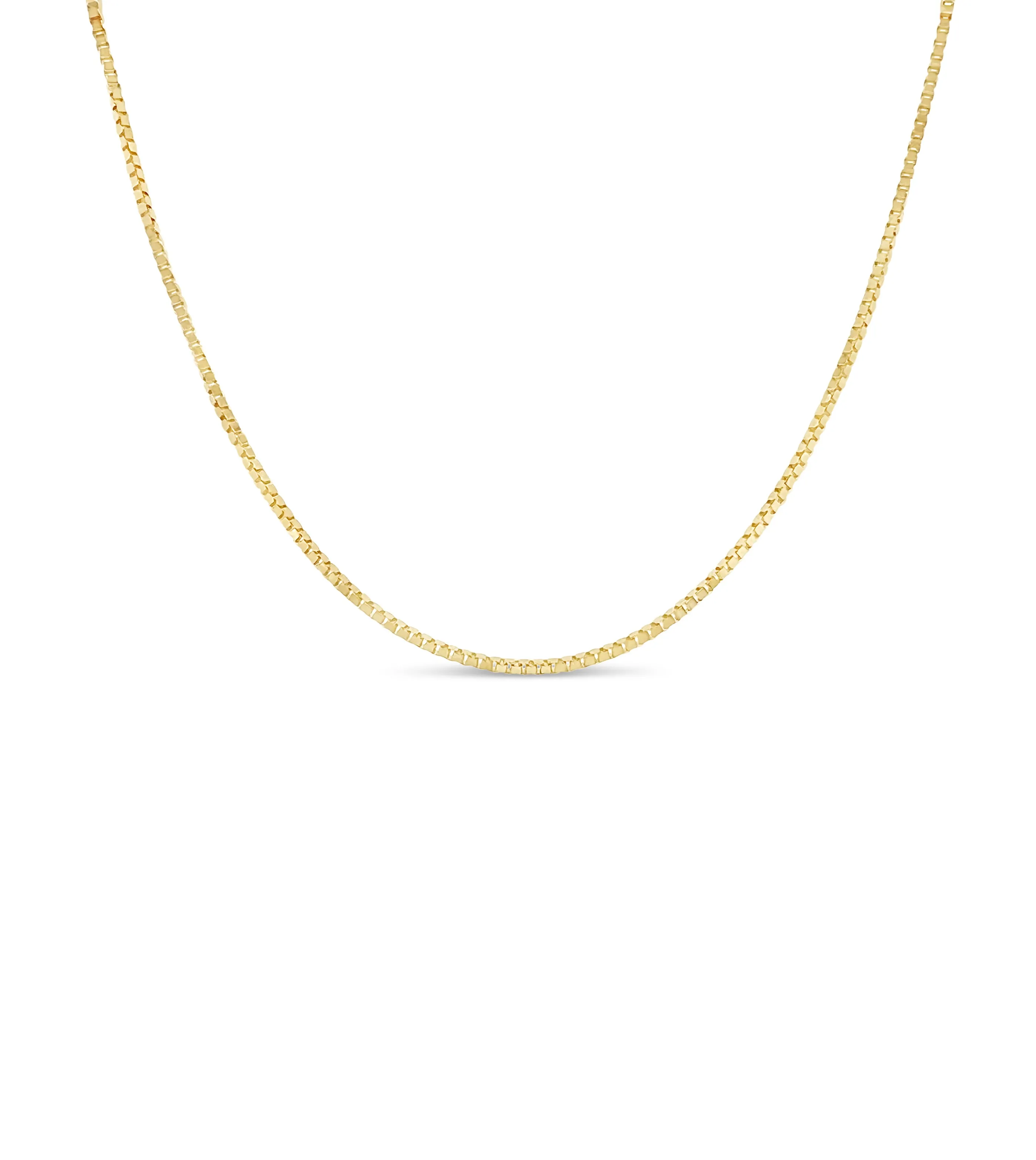 14k Gold Box Chain Necklace