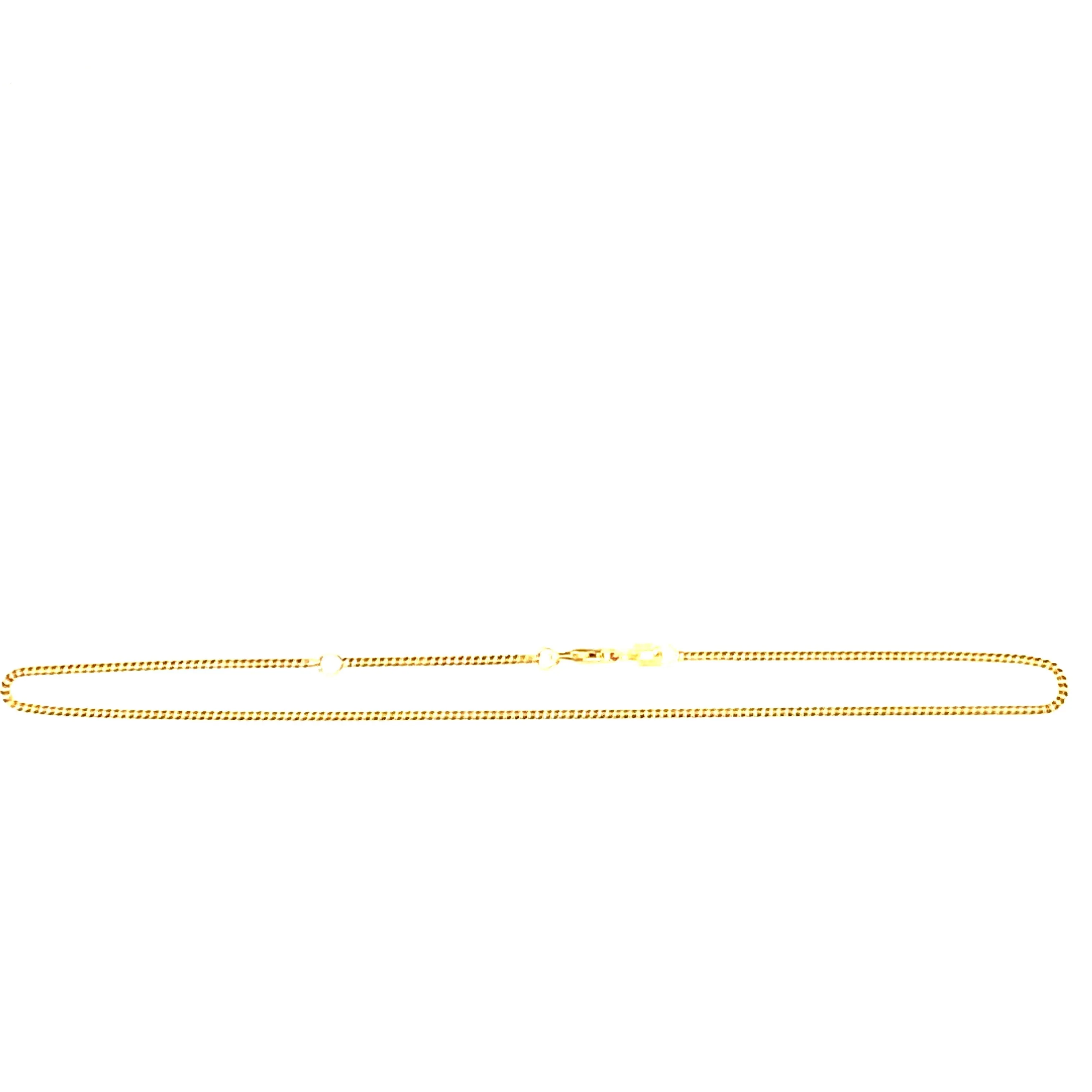 14k Gold Curb Link Chain Anklet