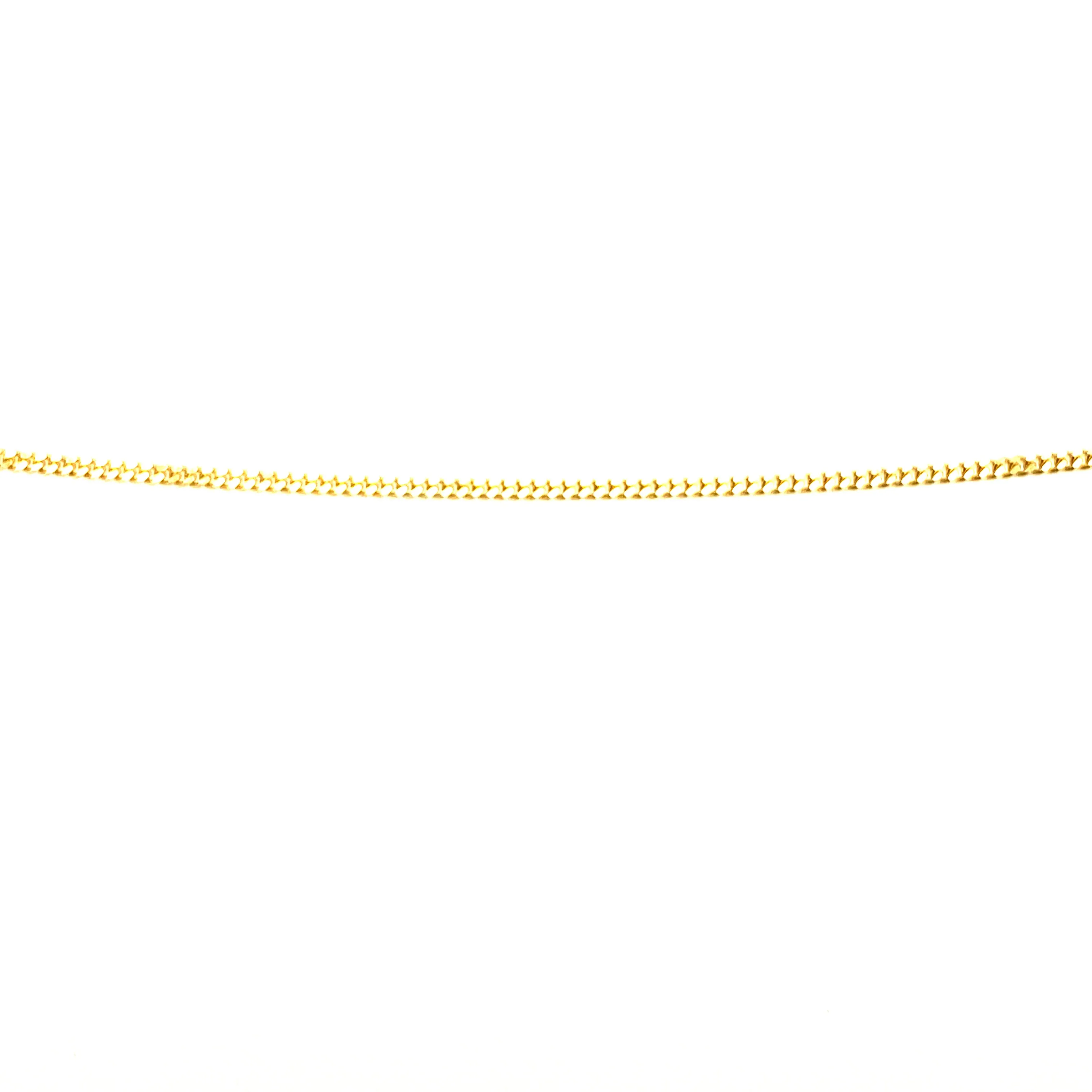 14k Gold Curb Link Chain Anklet