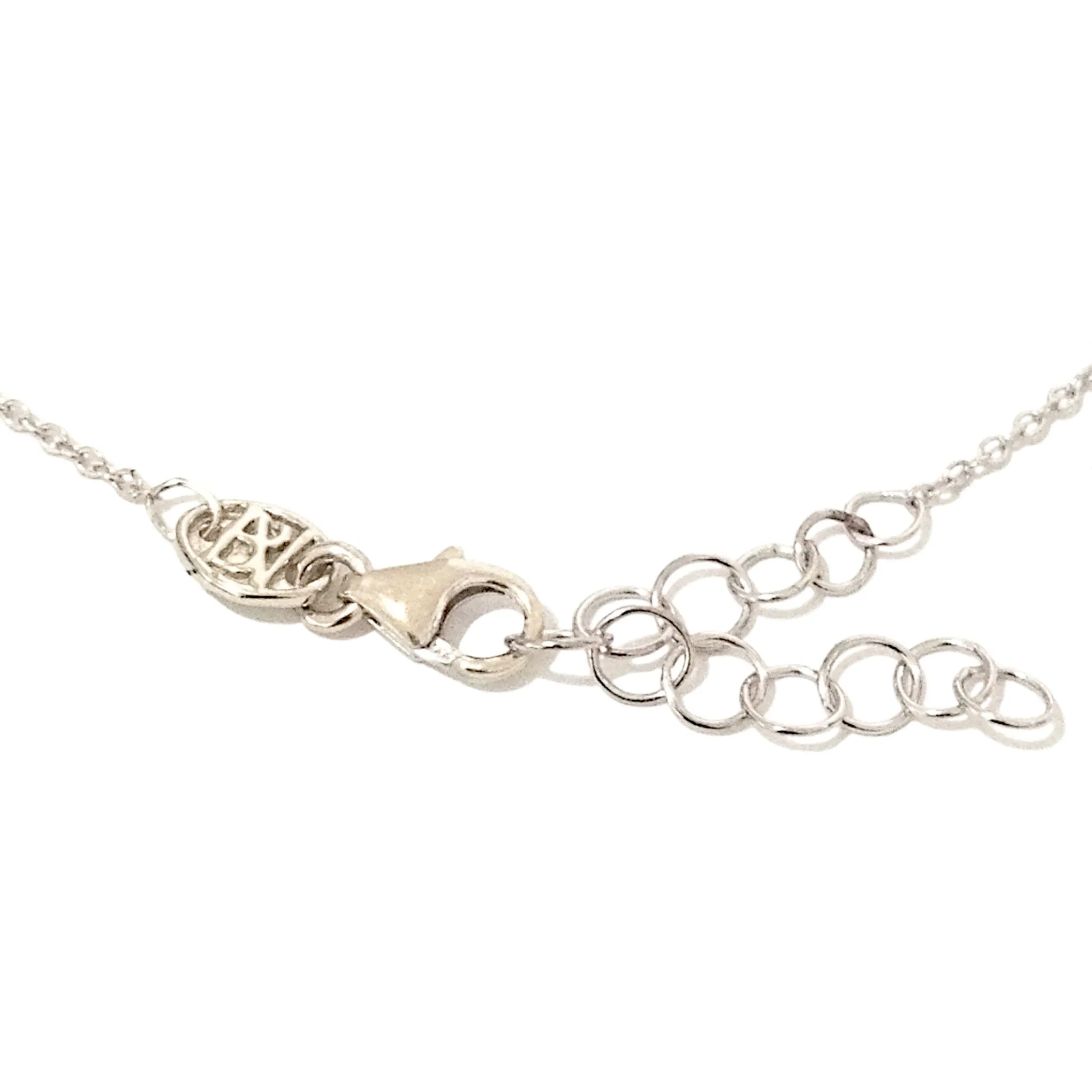 14K Gold Triple Bezel Oval-Cut White Sapphire Foot Lariat Ankle Bracelet