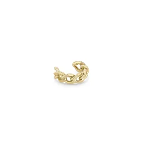 14k Medium Curb Chain Ear Cuff