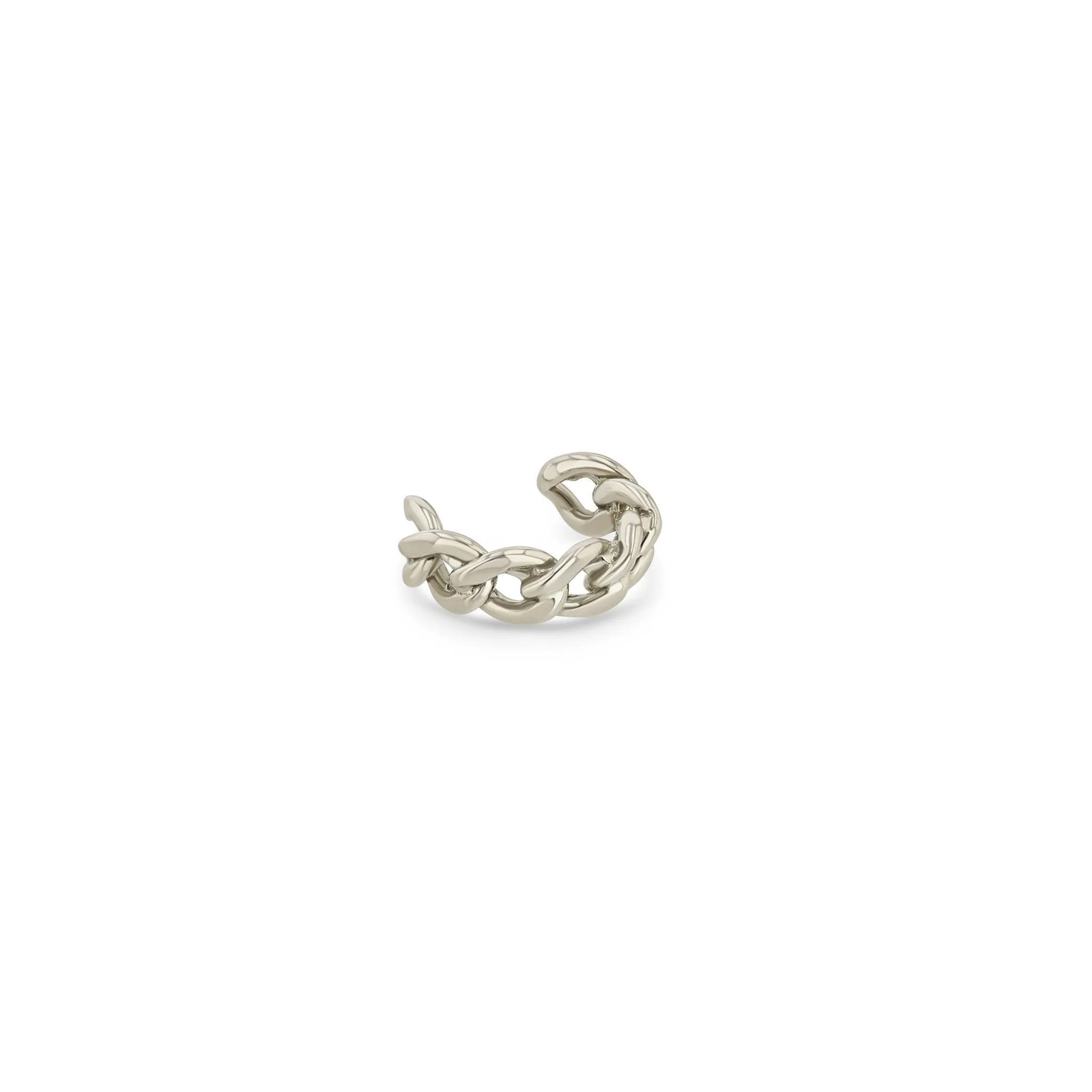 14k Medium Curb Chain Ear Cuff