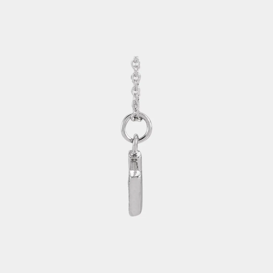 14K Petite Diamond Initial Necklace