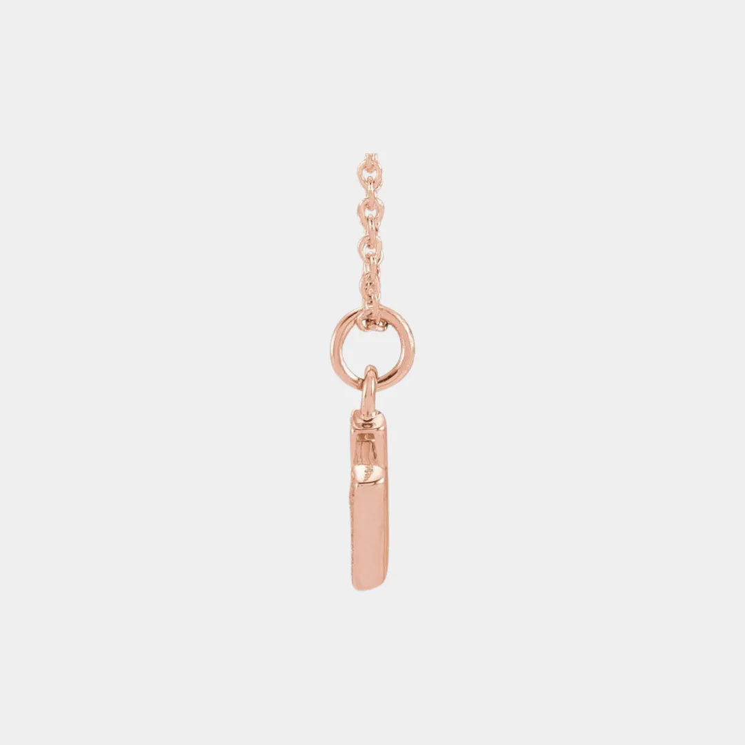 14K Petite Diamond Initial Necklace