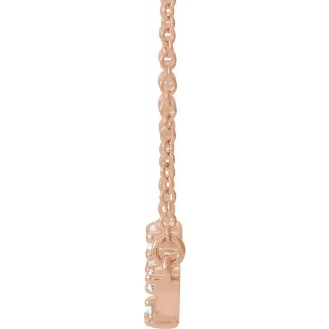 14K Rose Gold 1/10 CTW Natural Diamond Constellation 18" Necklace