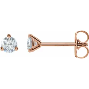 14K Rose Gold 1/2 CTW Lab-Grown Diamond Stud Earrings