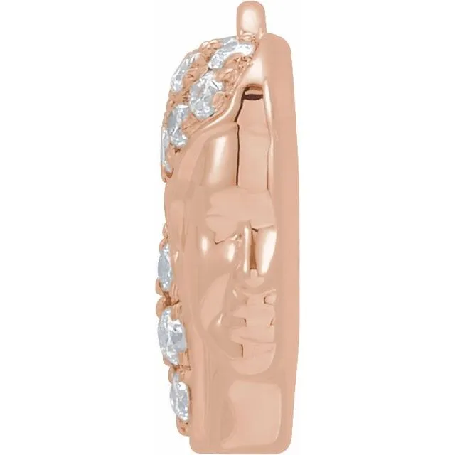 14K Rose Gold 1/5 CTW Natural Diamond Gemini Dangle