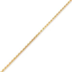 14K SOLID GOLD THIN ROPE CHAIN