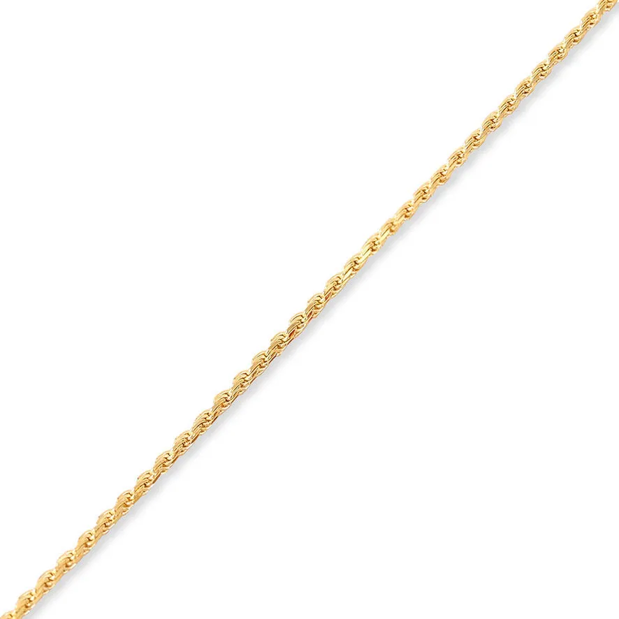 14K SOLID GOLD THIN ROPE CHAIN