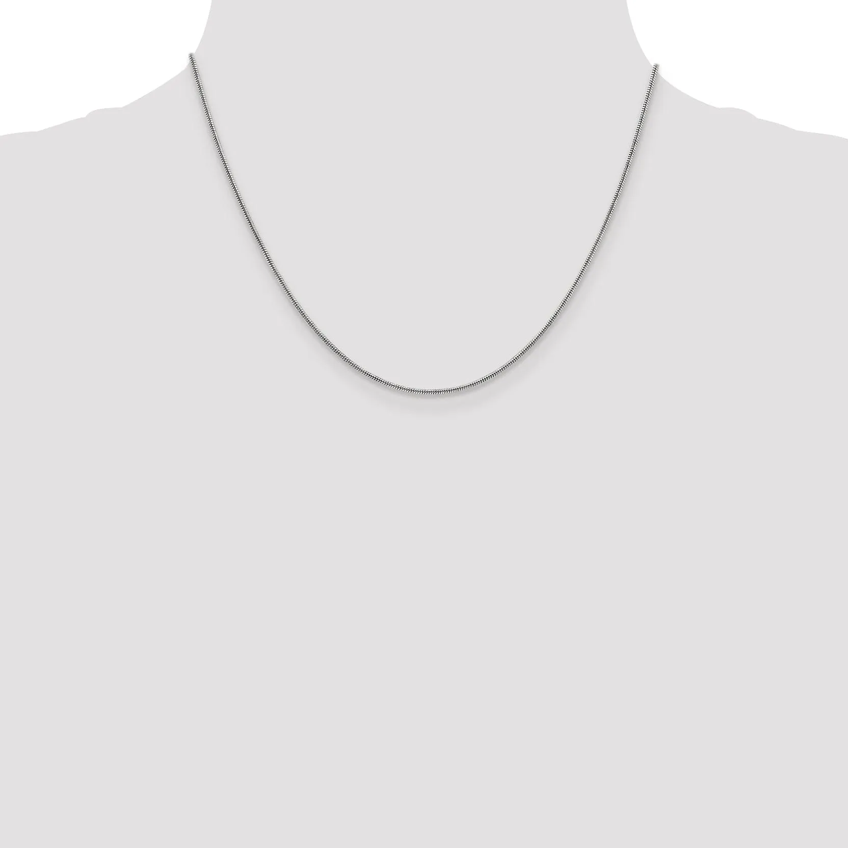 14K White Gold 1.3 mm Snake Chain