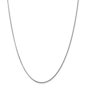 14k White Gold 1.3mm Curb Pendant Chain