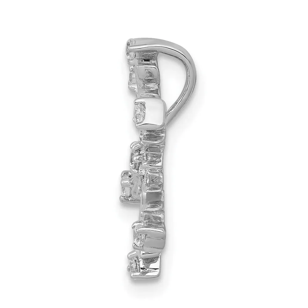 14k White Gold .15ct Diamond Snowflake Necklace
