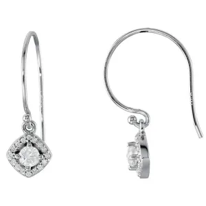 14K White Gold 3/8 CTW Natural Diamond Earrings
