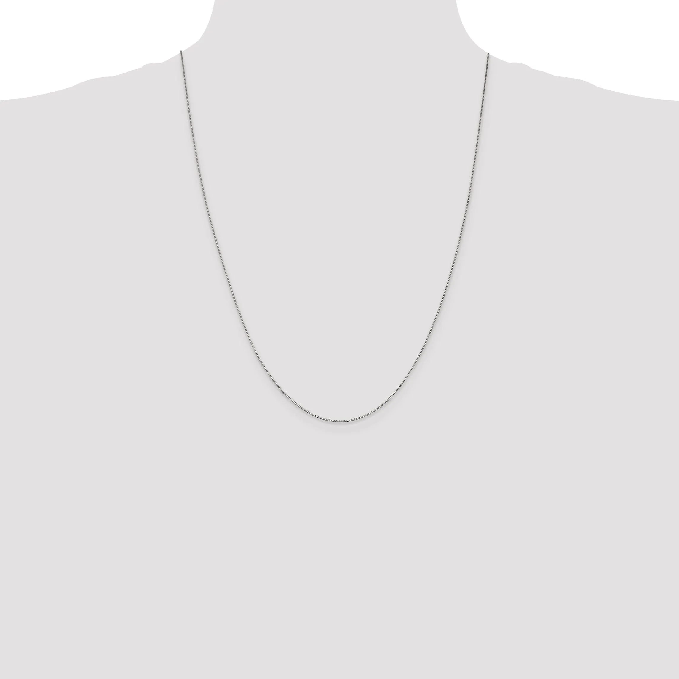 14K White Gold .7 mm Box Chain