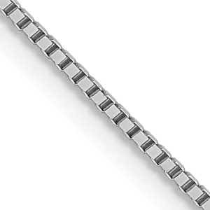 14K White Gold .8 mm Box Chain