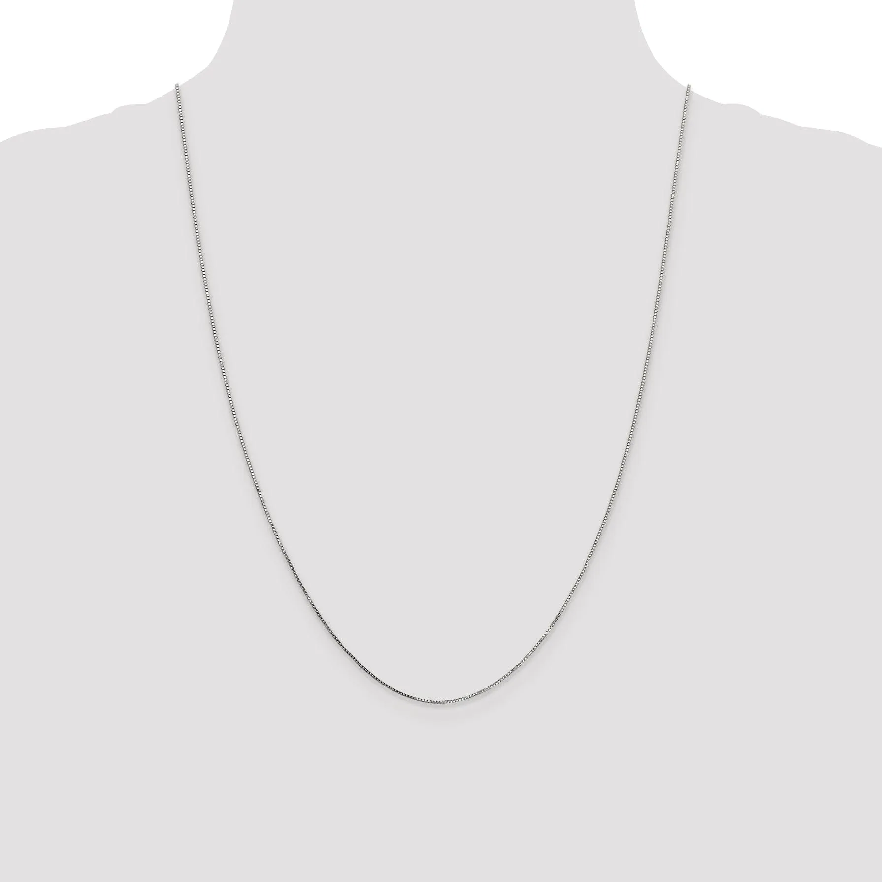 14K White Gold .8 mm Box Chain
