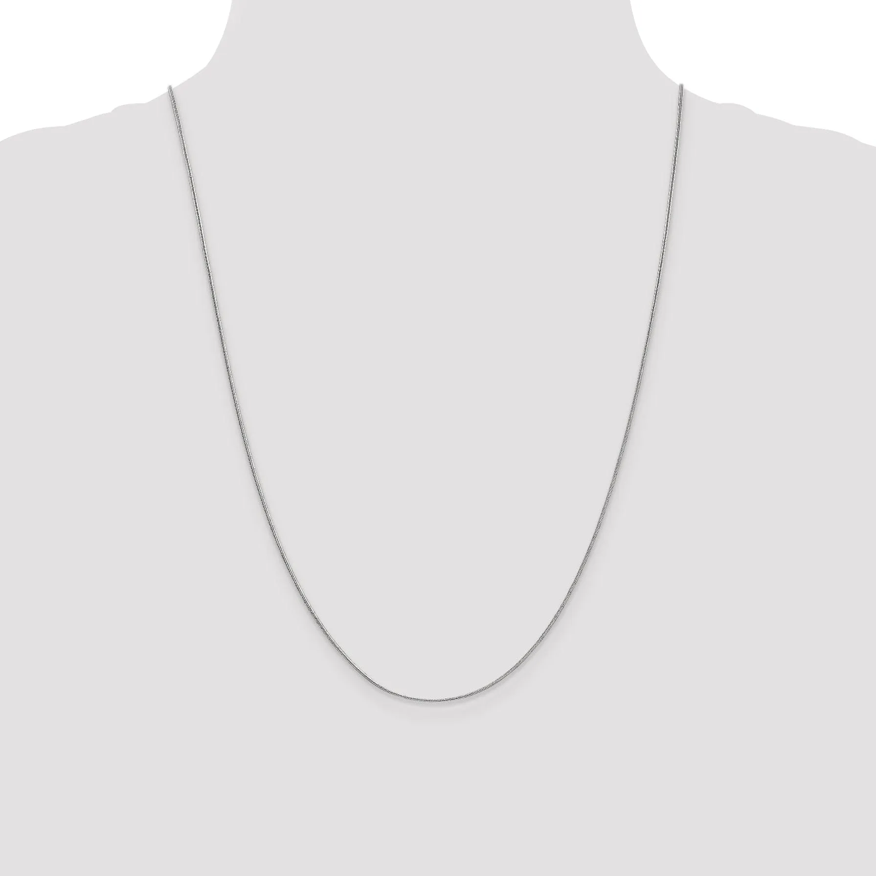 14K White Gold .9 mm Snake Chain