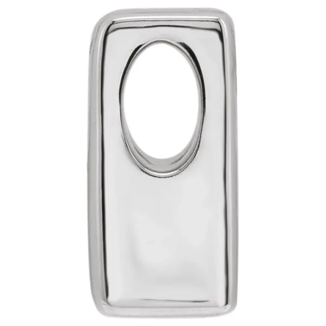14K White Gold Block Initial A Slide Pendant