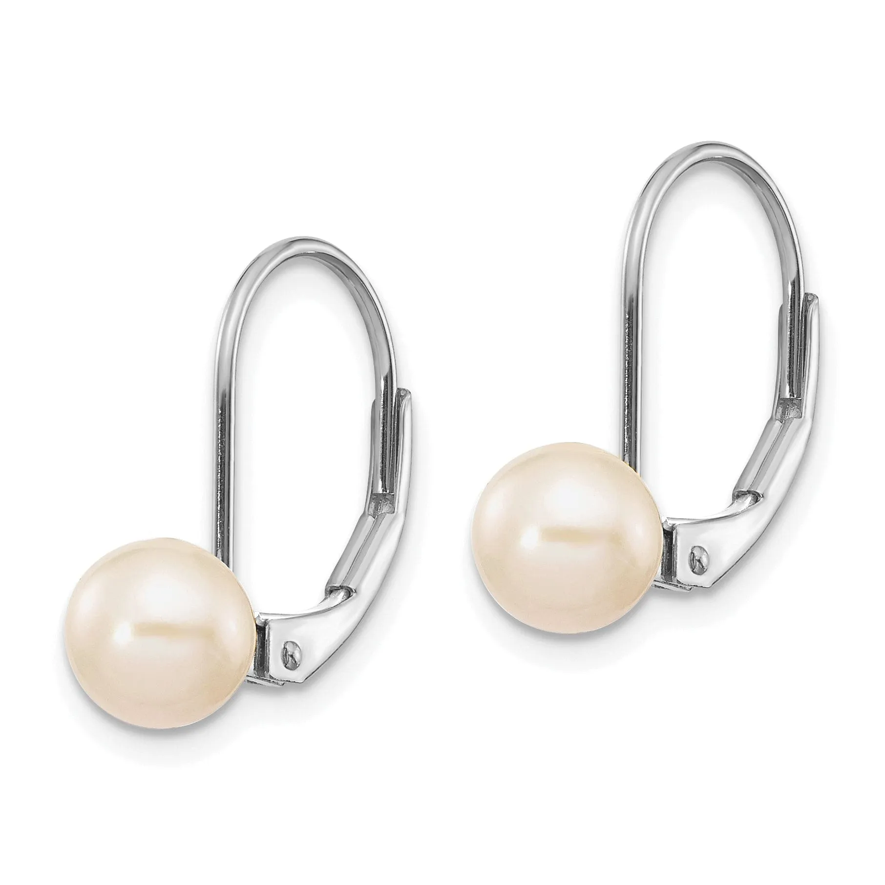 14k White Gold Freshwater Cultured Pearl Earrings