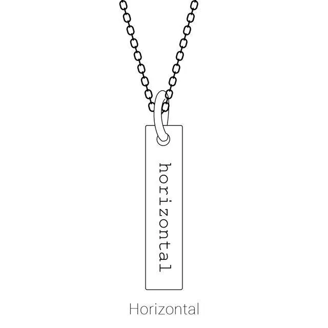 14K White Gold Lab-Grown Ruby Family Engravable Bar Pendant