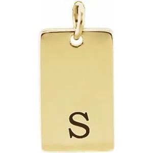 14K Yellow 13x8 mm Be Posh® Rectangle Pendant