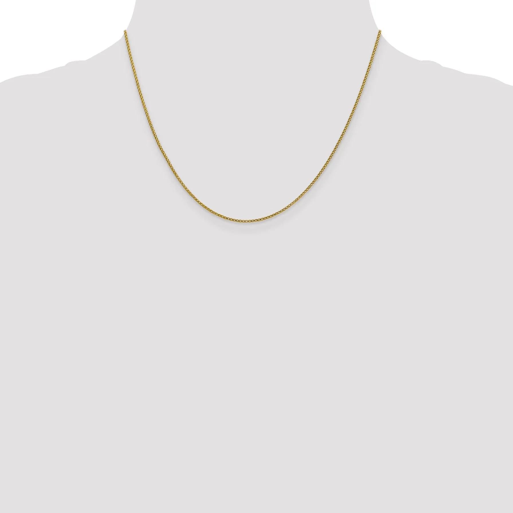 14k Yellow Gold 1 mm D.C Open Franco Chain