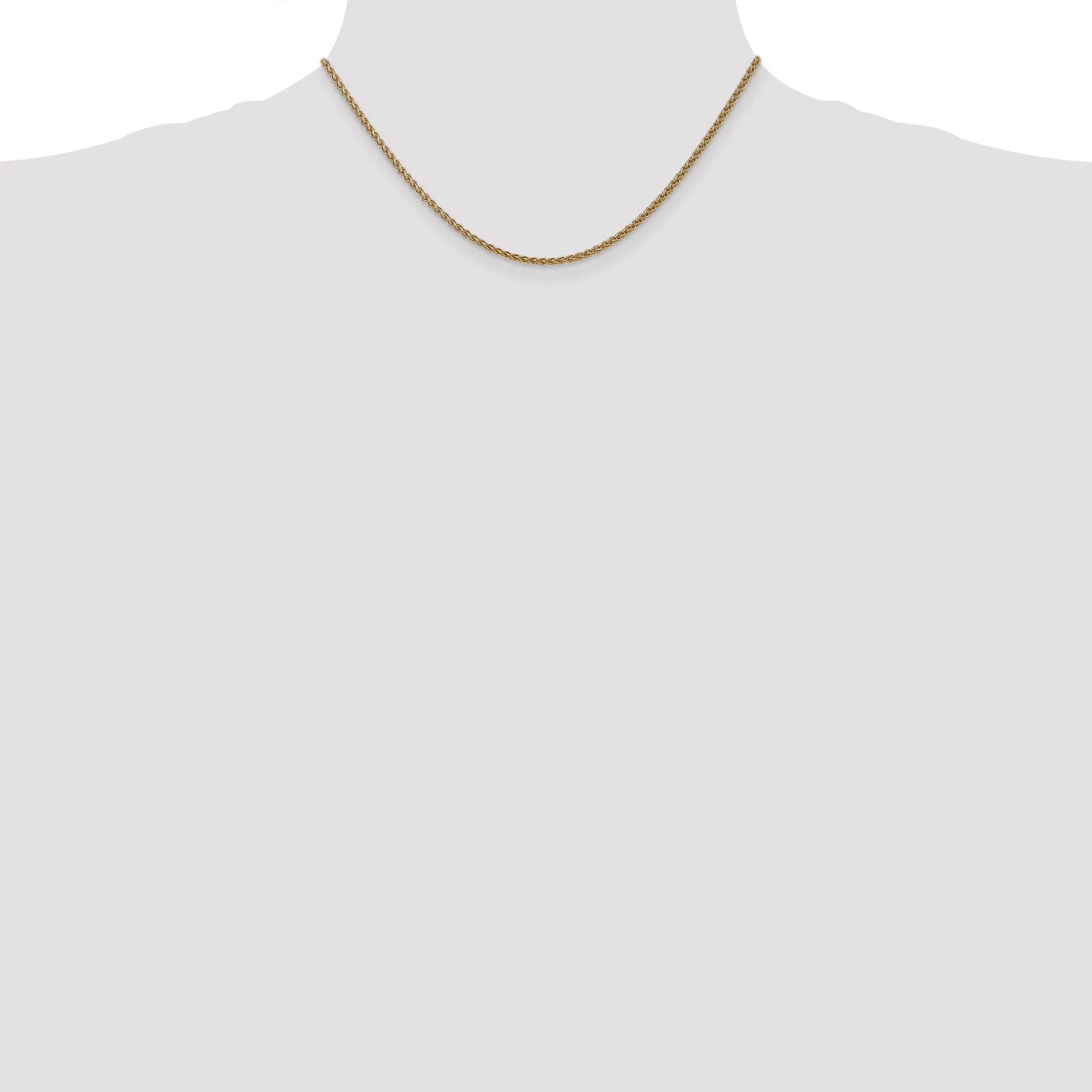 14k Yellow Gold 1.10mm Solid Polish Spiga Chain