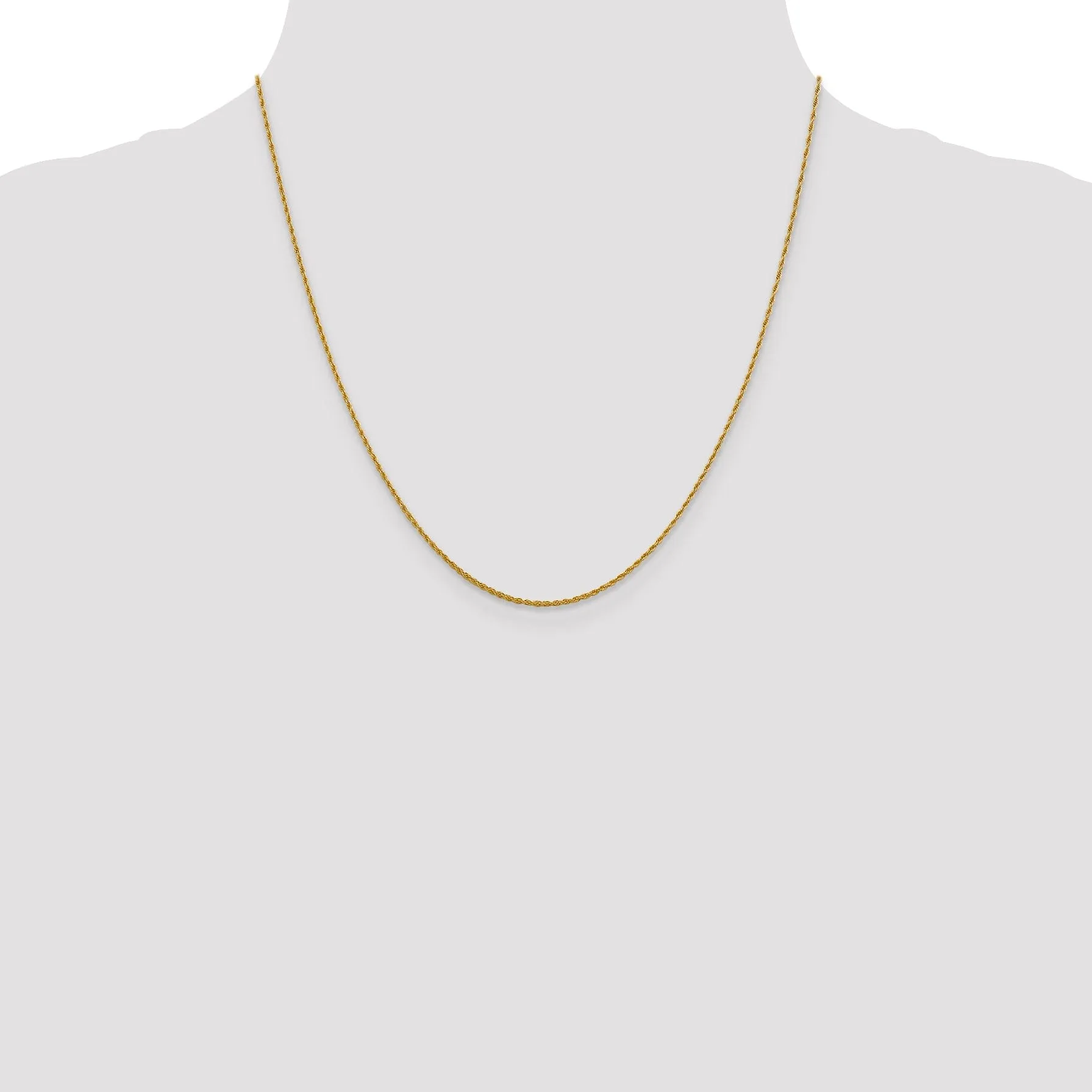 14k Yellow Gold 1.3 mm Pendant Rope